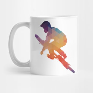 Abstract of mountain biking Mug